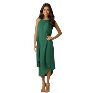 Jessica Simpson Green Tulip Hem Embellished Halter Neckline Size 10